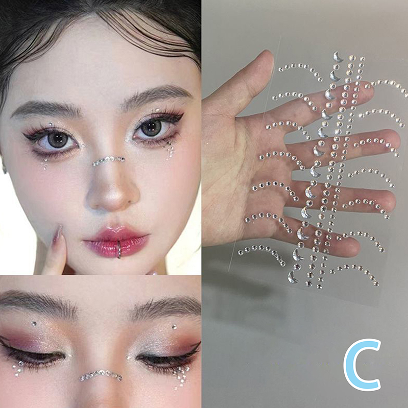 Beauty & Makeup Katia Di Paola - Nowe samoprzylepne diamentowe naklejki na twarz,