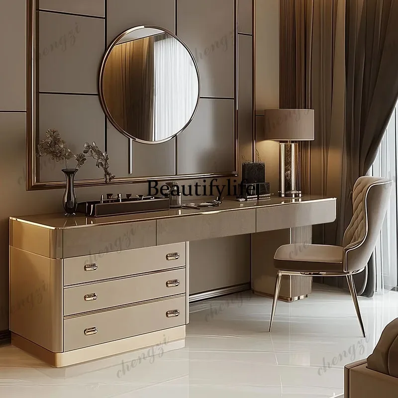 Beauty Makeup Vanity Set - E182 Kompletny Drewniany Toaletka w Stylu