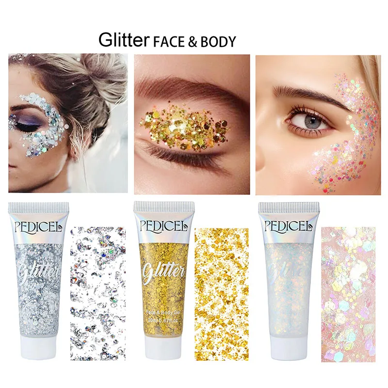 Eyeshadow Glitter Pigment - Żelowy krem z brokatem do twarzy,