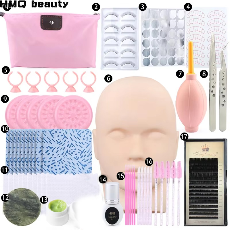 Beauty Makeup Training - Zestaw do przedłużania sztucznych rzęs Praktyka