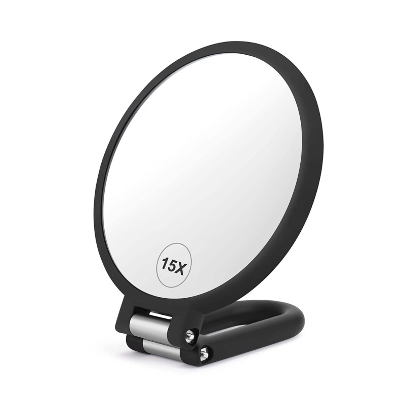 Beauty Makeup Desk - Lusterko ręczne powiększające dwustronne, lusterko ręczne