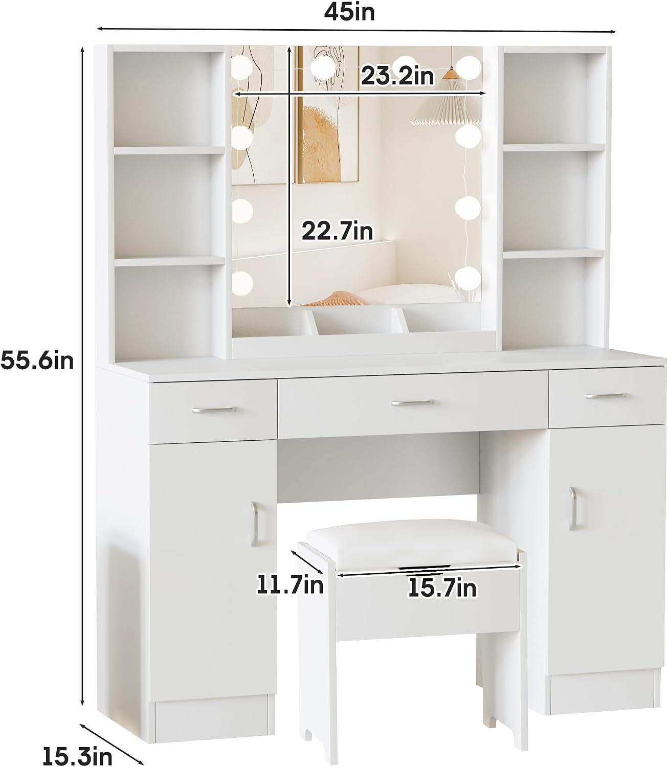 Toaletka z podświetlanym lustr – Beauty Makeup Table recenzja i cena