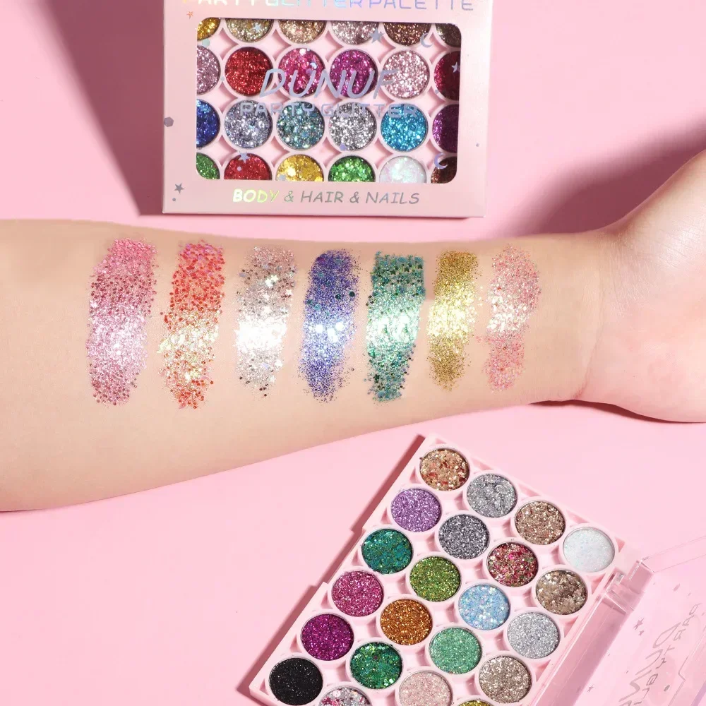 Paleta żeli z brokatem do ciał – Eyeshadow Glitter Pigment recenzja i cena