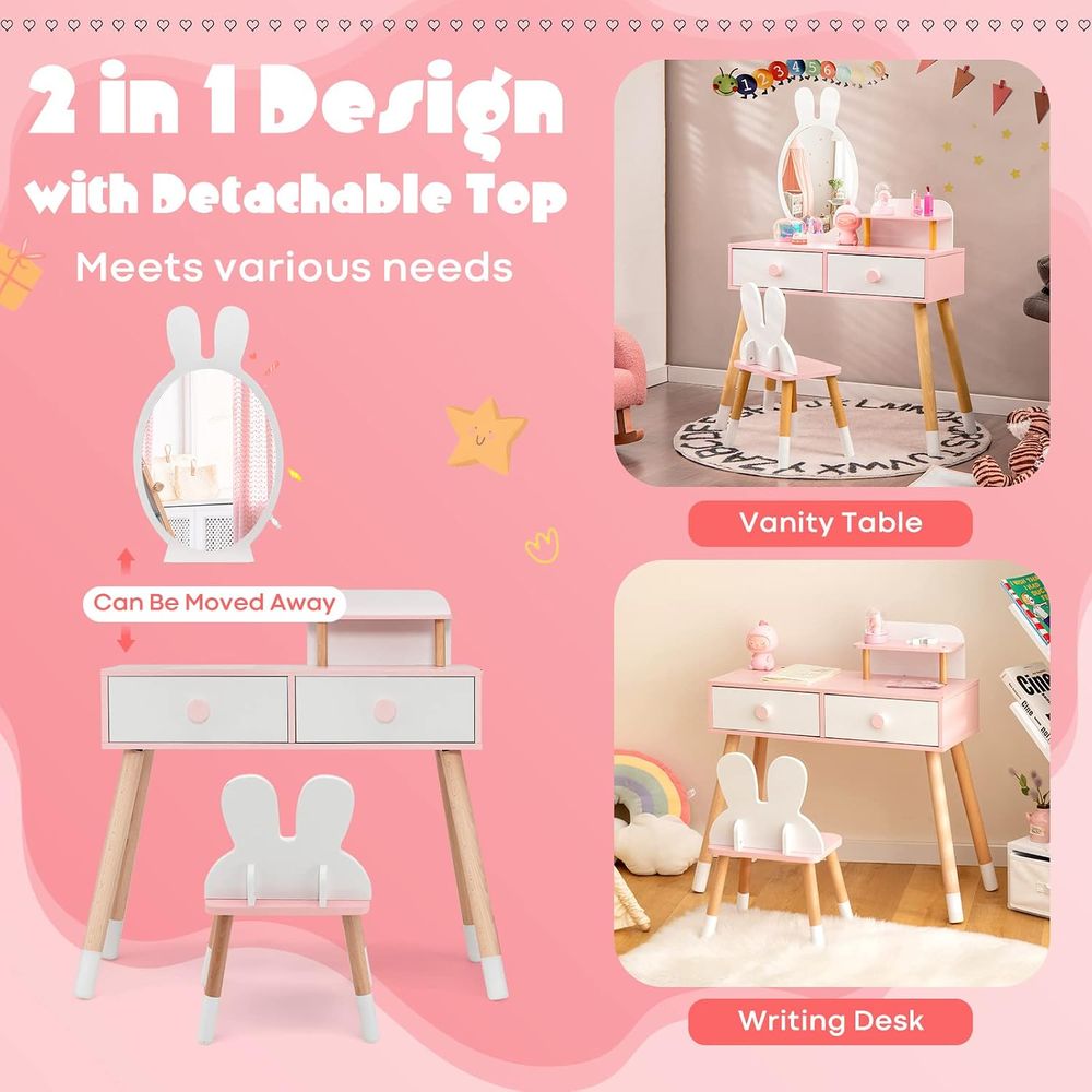 Toaletka dla dzieci EY, zestaw – Beauty Makeup Vanity Set recenzja i cena