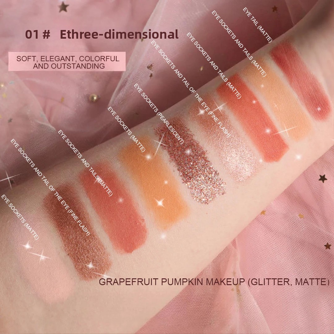 9-kolorowy brokatowy cień do p – Eyeshadow Glitter Pigment recenzja i cena